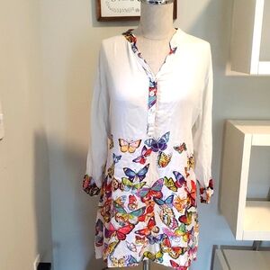 Ludy Blouse Dress Buttefly Size XL